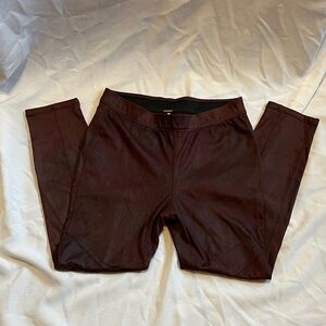 Free people wine/plum-colored leggings